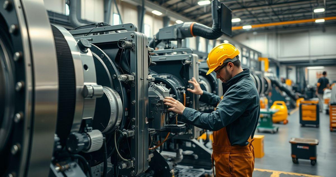Instalação de máquinas e equipamentos industriais: montagem técnica segura